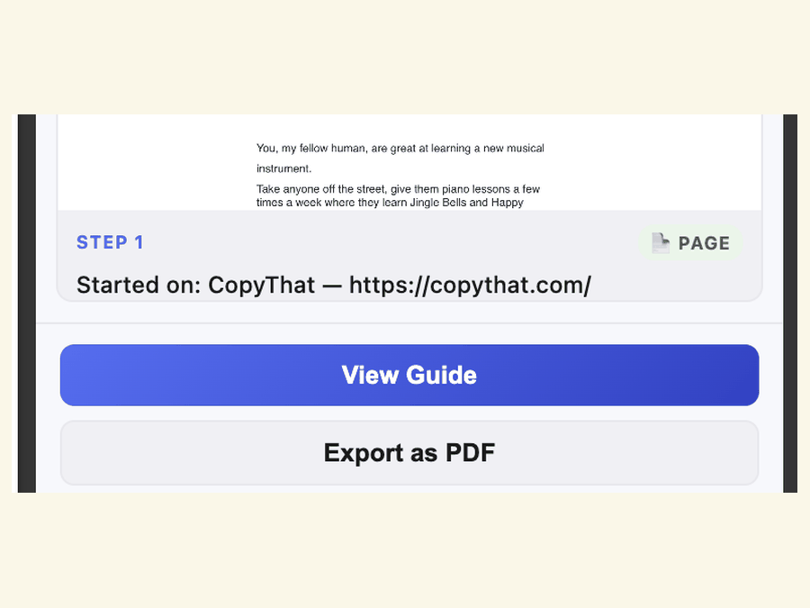 Export options